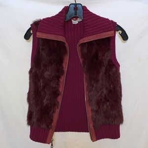 Wilson leather fur vest